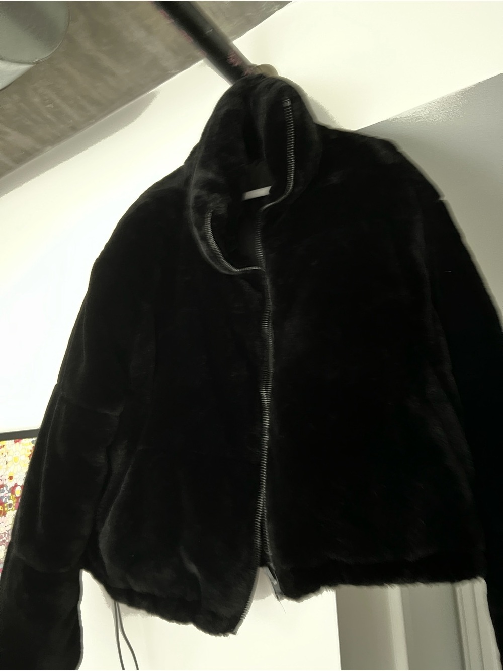 Apparis Faux Fur Billie Jacket in Black, Faux Fur, Size L